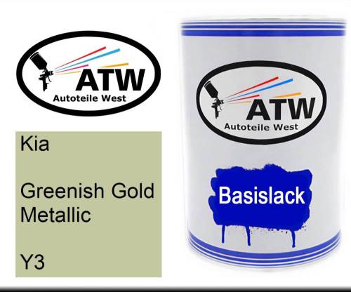 Kia, Greenish Gold Metallic, Y3: 500ml Lackdose, von ATW Autoteile West.